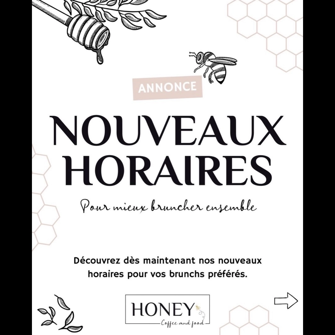Nouveaux horaires brunch Honey Nancy